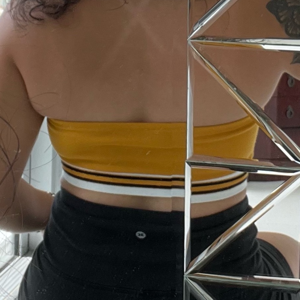 Akira Yellow and Black Side Zip Tube Top Size Medium - Picture 7 of 8